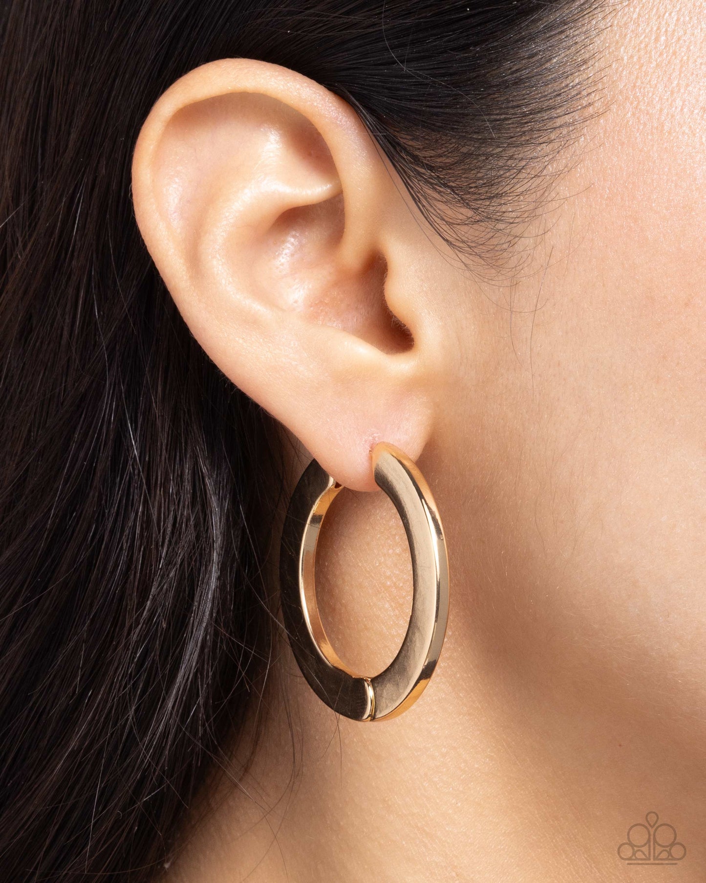 New Releases 10/12 Circling Chariot - Gold Hinge Hoop Earrings
