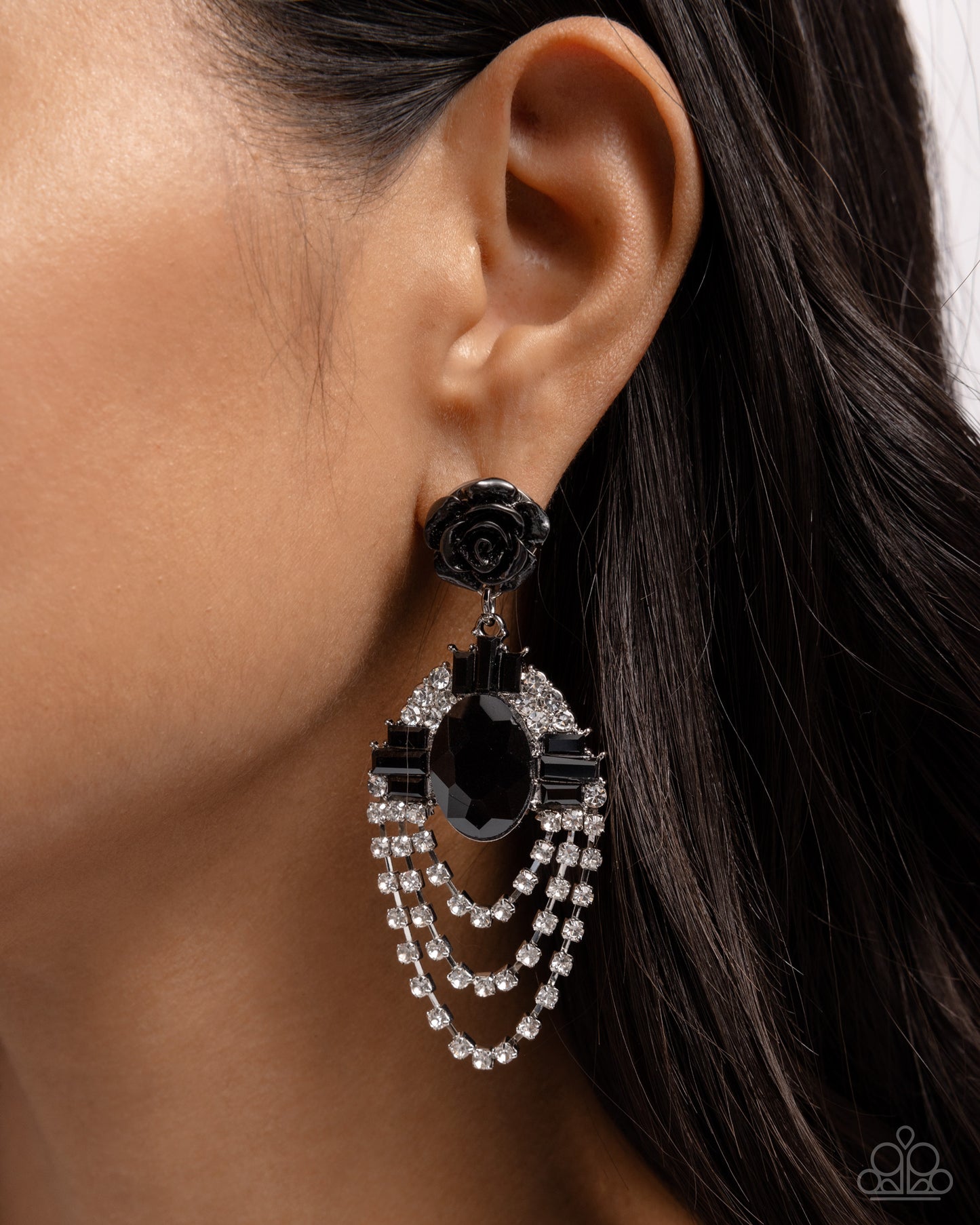 New Releases 10/9 Rosy Rave - Black Post Earrings