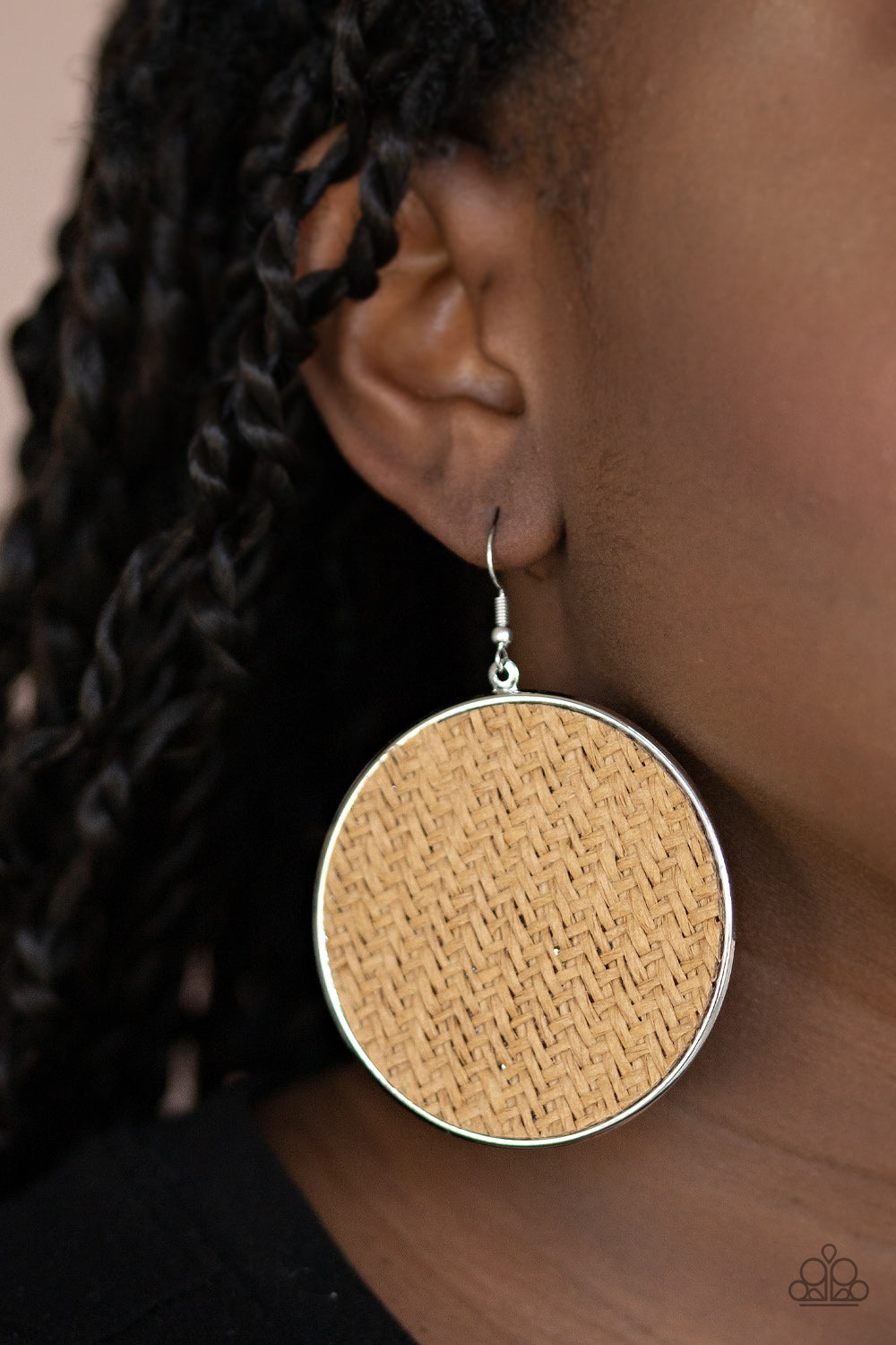 Wonderfully Woven - Brown EARRINGS PAPARAZZI ACCESSORIES