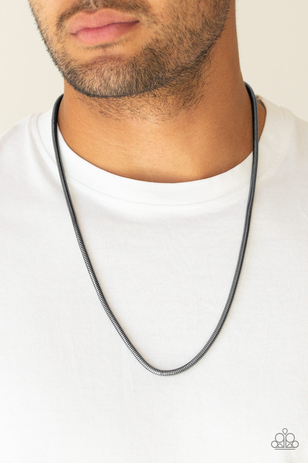 Victory Lap SET - Black Mens Necklace WITH BRACELET