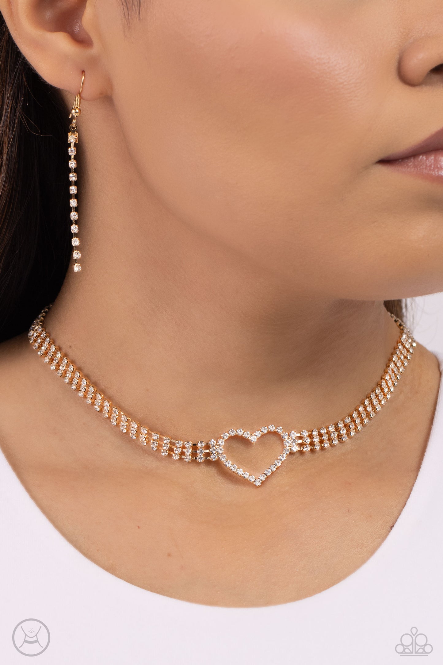 New Releases 7/10 Rows of Romance - Gold Choker Necklace