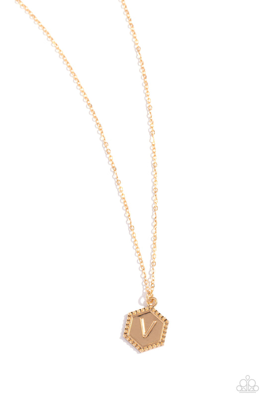 New Releases 9/29 Emblematic Elegance - Gold - V Necklace