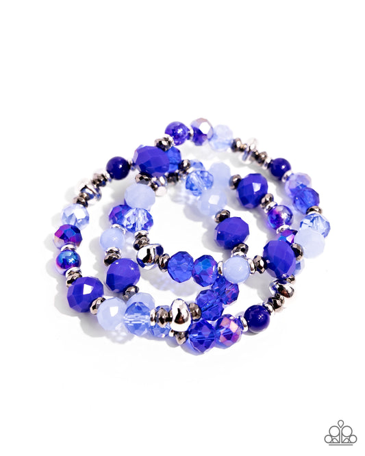 New Releases 7/23 Stack of GLASS - Blue Bracelets