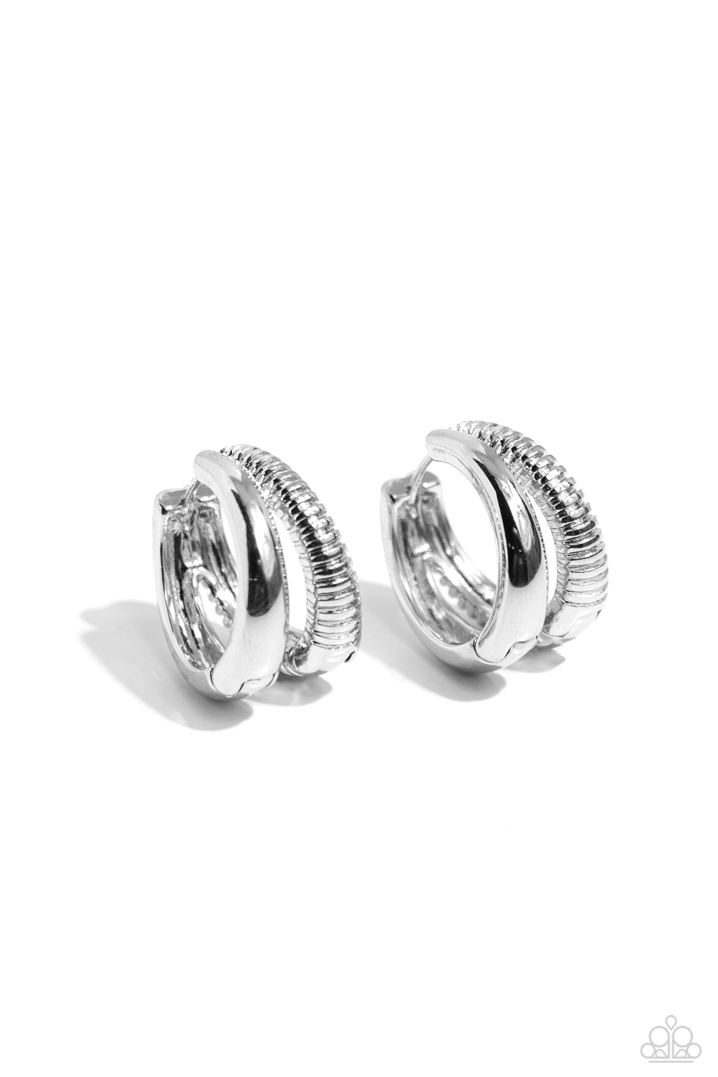 New Releases 3/26 Textured Tremolo - Silver Hoop Earrings