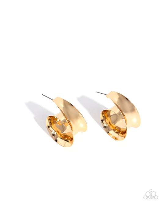 Curly Cadence - Gold Hoop Earrings