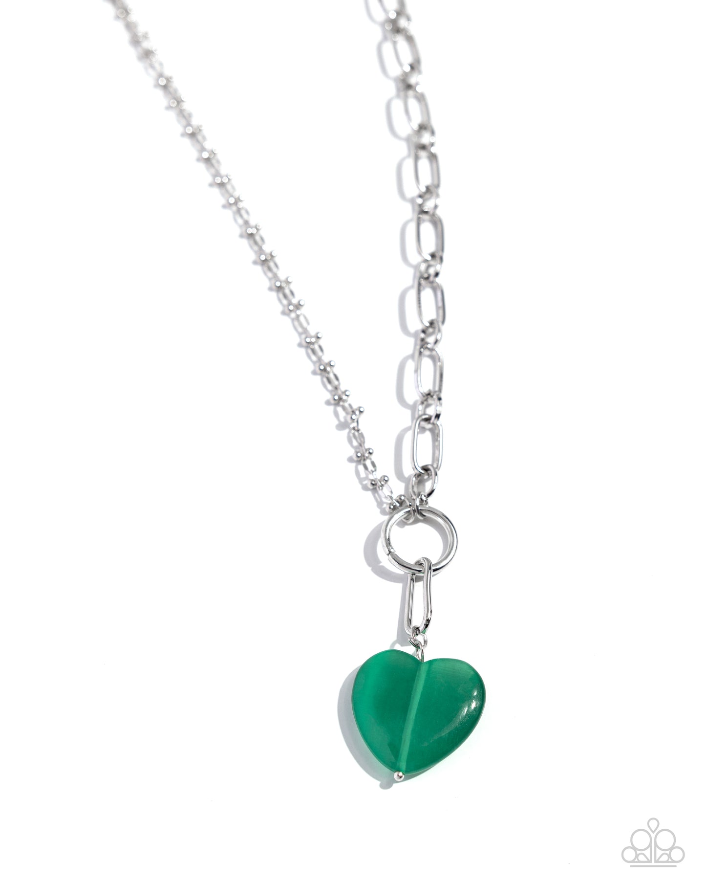 PAPARAZZI ACCESSORIES Definition of HEART - Green Necklace