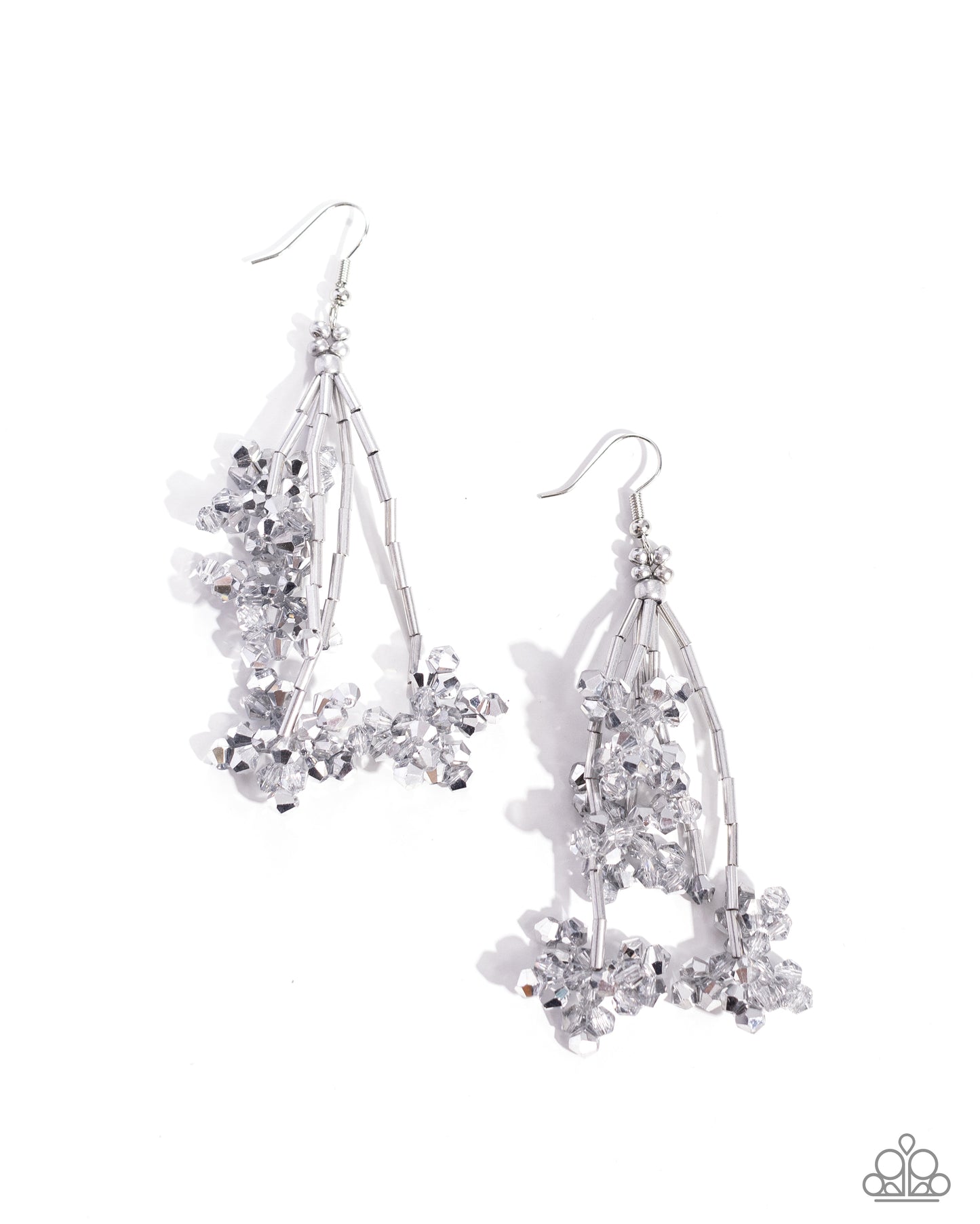 New Releases 5/15 Petaled Precipitation - Silver Earrings