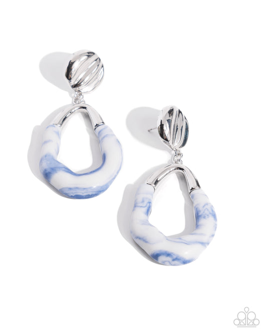 New Releases 6/4 High-Sheen Swirls - Blue Post Earrings