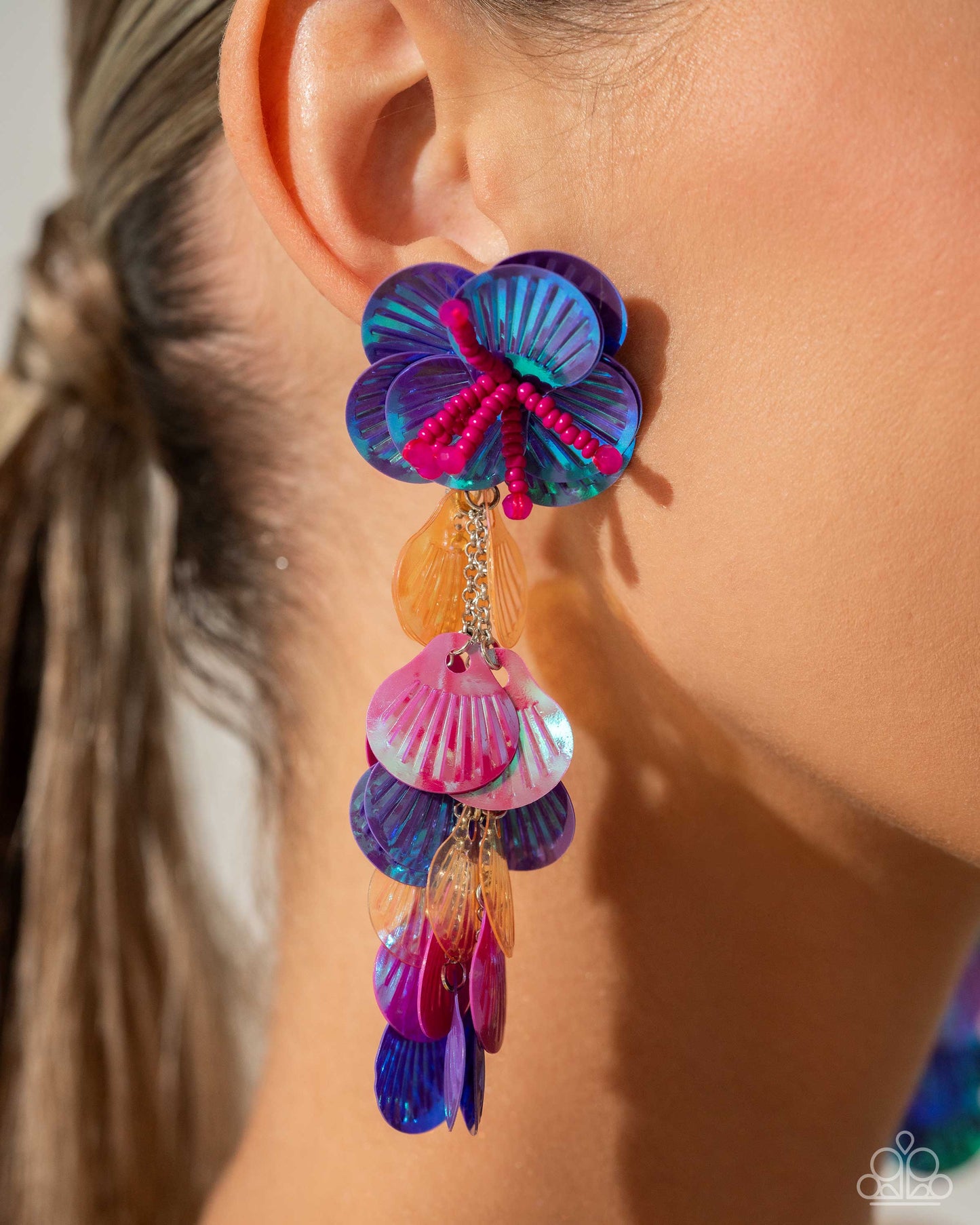 New Releases7/15 Under the Waves - Purple Post Earrings