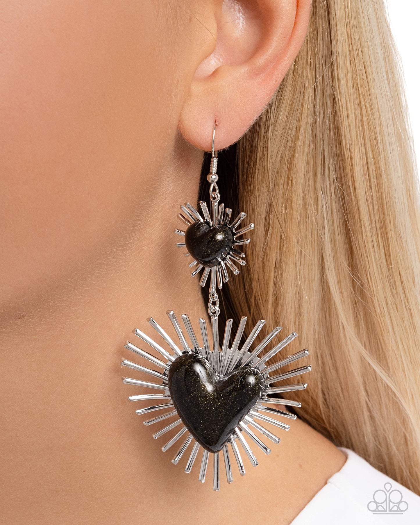 New Releases 7/1 Sunburst Sweethearts - Black Earrings