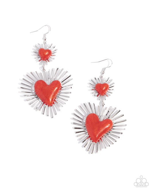 New Releases 7/24 Sunburst Sweethearts - Red Earrings