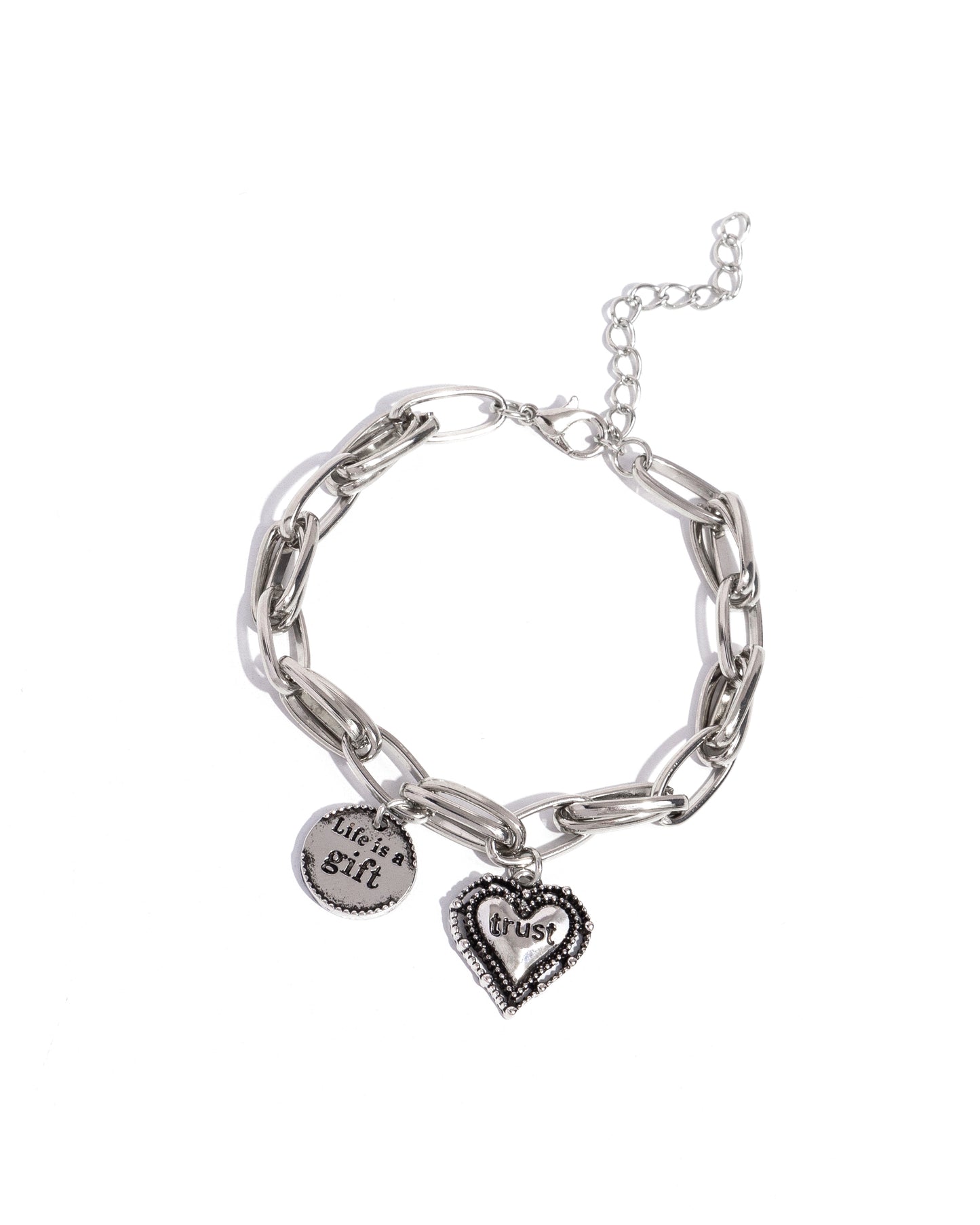 New Releases 10/4 Life Is A Gift - Silver Bracelet