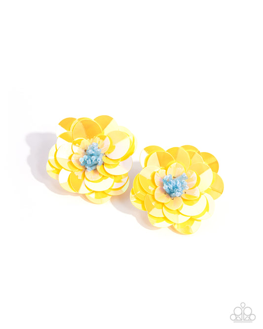 New Releases 6/24 Floating Florals - Yellow Post Earrings