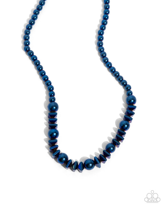 New Releases 10/9 Metallic Memory - Blue Necklace