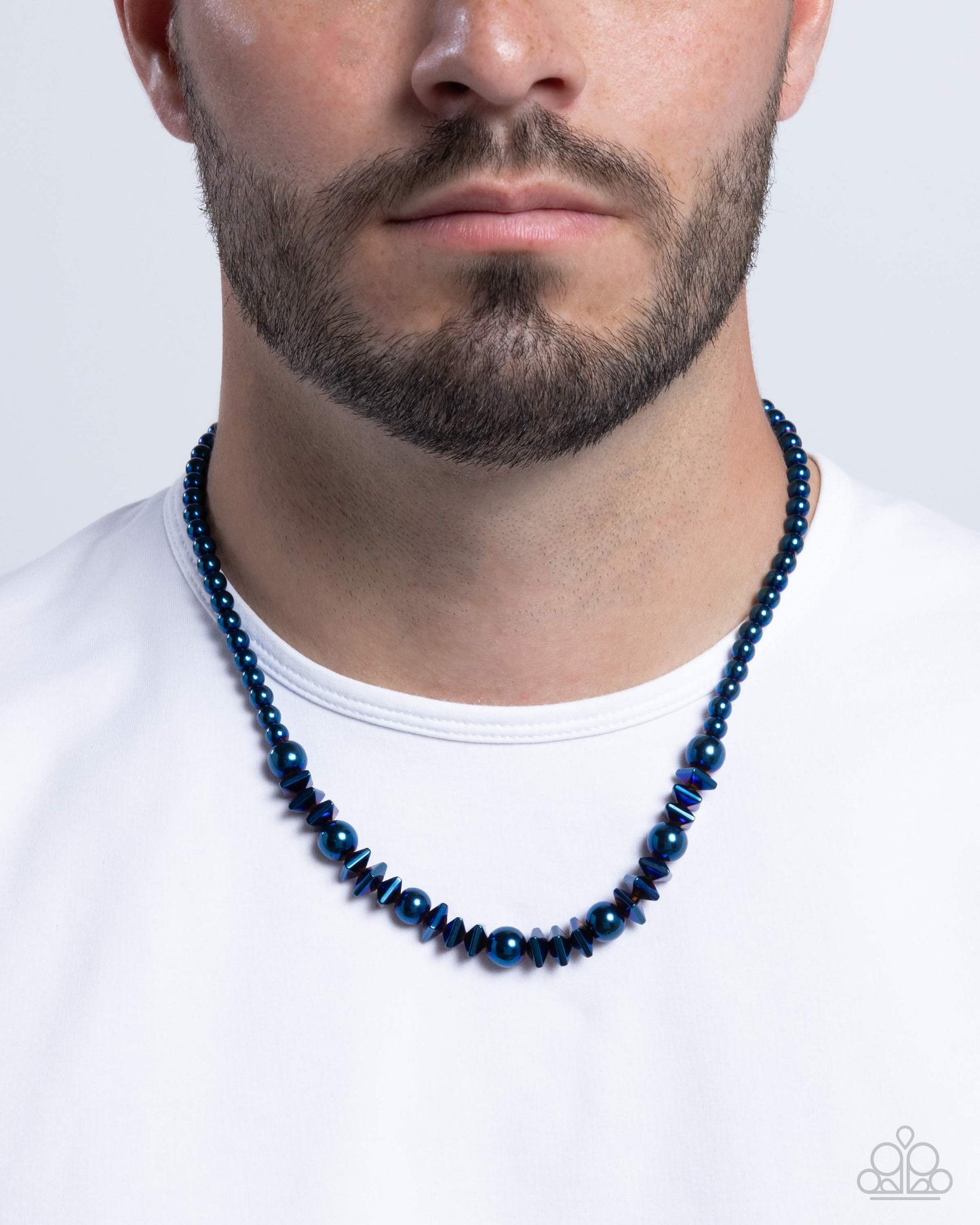 New Releases 10/9 Metallic Memory - Blue Necklace