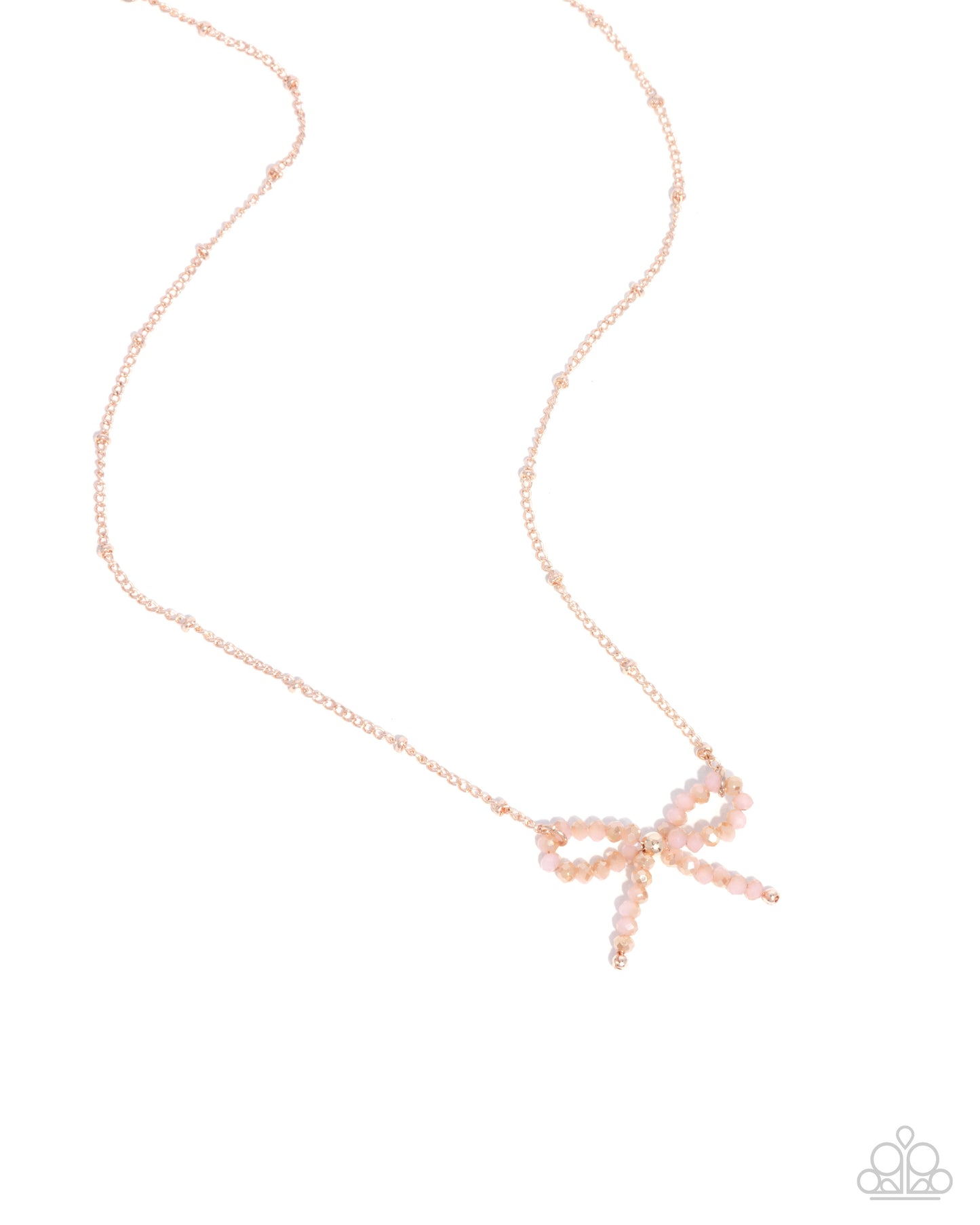 New Releases 10/1 Bridesmaid Bow - Rose Gold Necklace