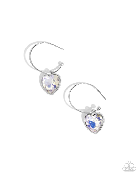 New Releases 9/26 Diamond of the Night - White Hoop Earrings