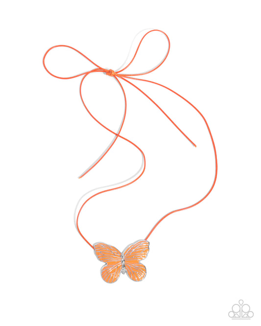 New Releases 10/17 Fluttering Fervor - Orange Necklace