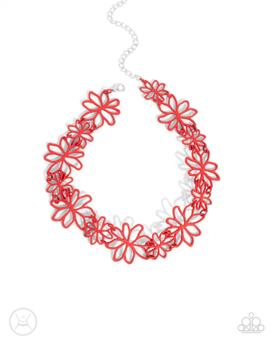 New Releases 10/5 Bouquet Blend - Red Choker Necklace