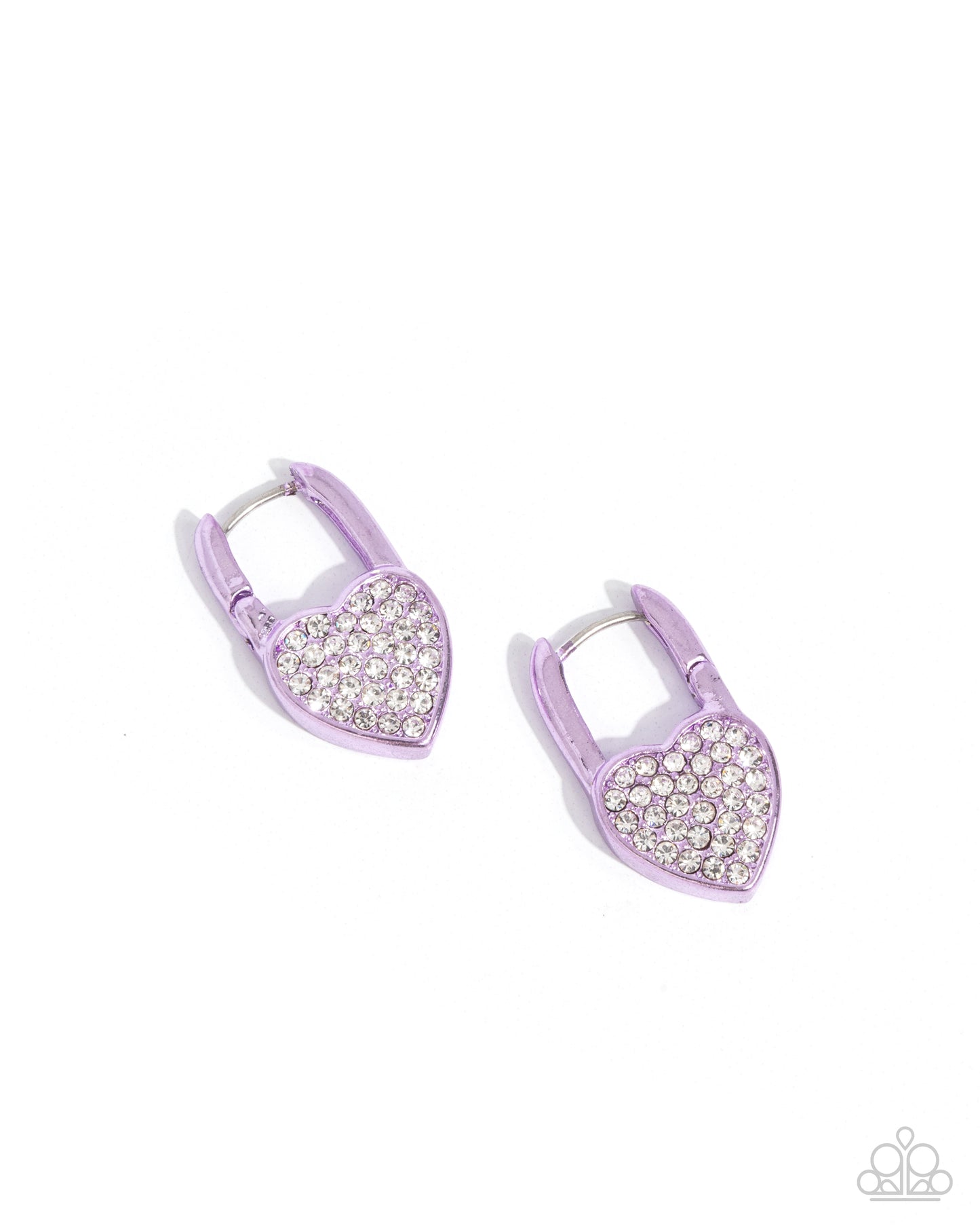 New Releases 7/19 Padlocked Promise - Purple Hinge Hoop Earrings