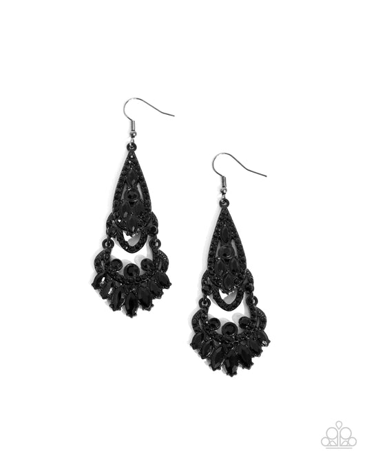 New Releases 10/7 Opera Stage - Black Earrings