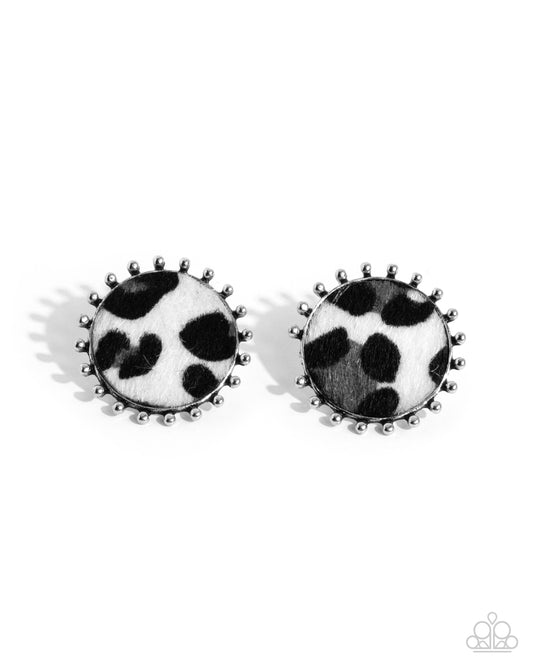 New Releases 10/5 Cowhide Couture - Black Post Earrings