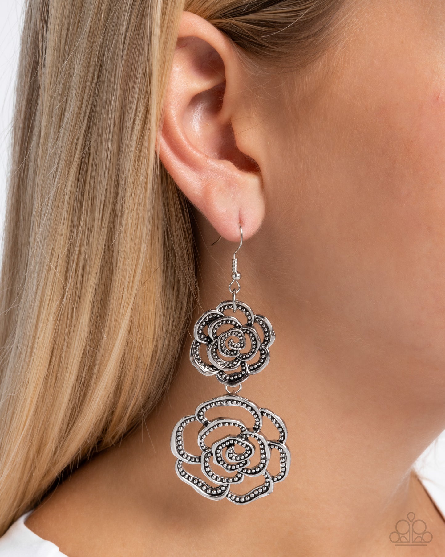 New Releases 8/20 Reminiscent Rosette - Silver Earrings