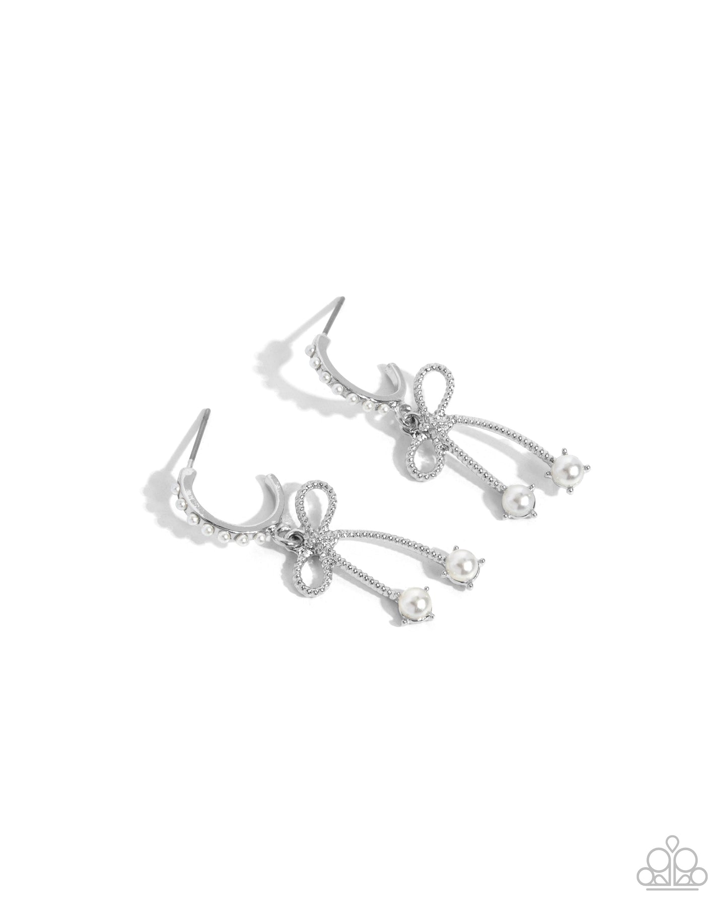 New Releases 9/30 Charming Coquette - White Hoop Earrings