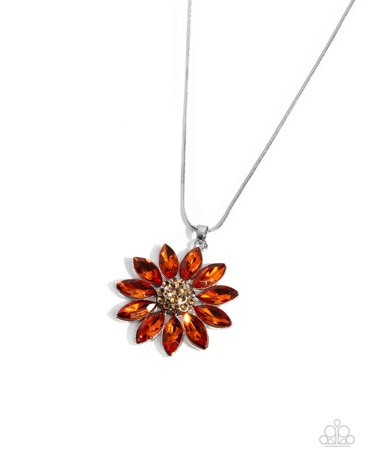 New Releases 10/5 Fortunate Floral - Orange Necklace