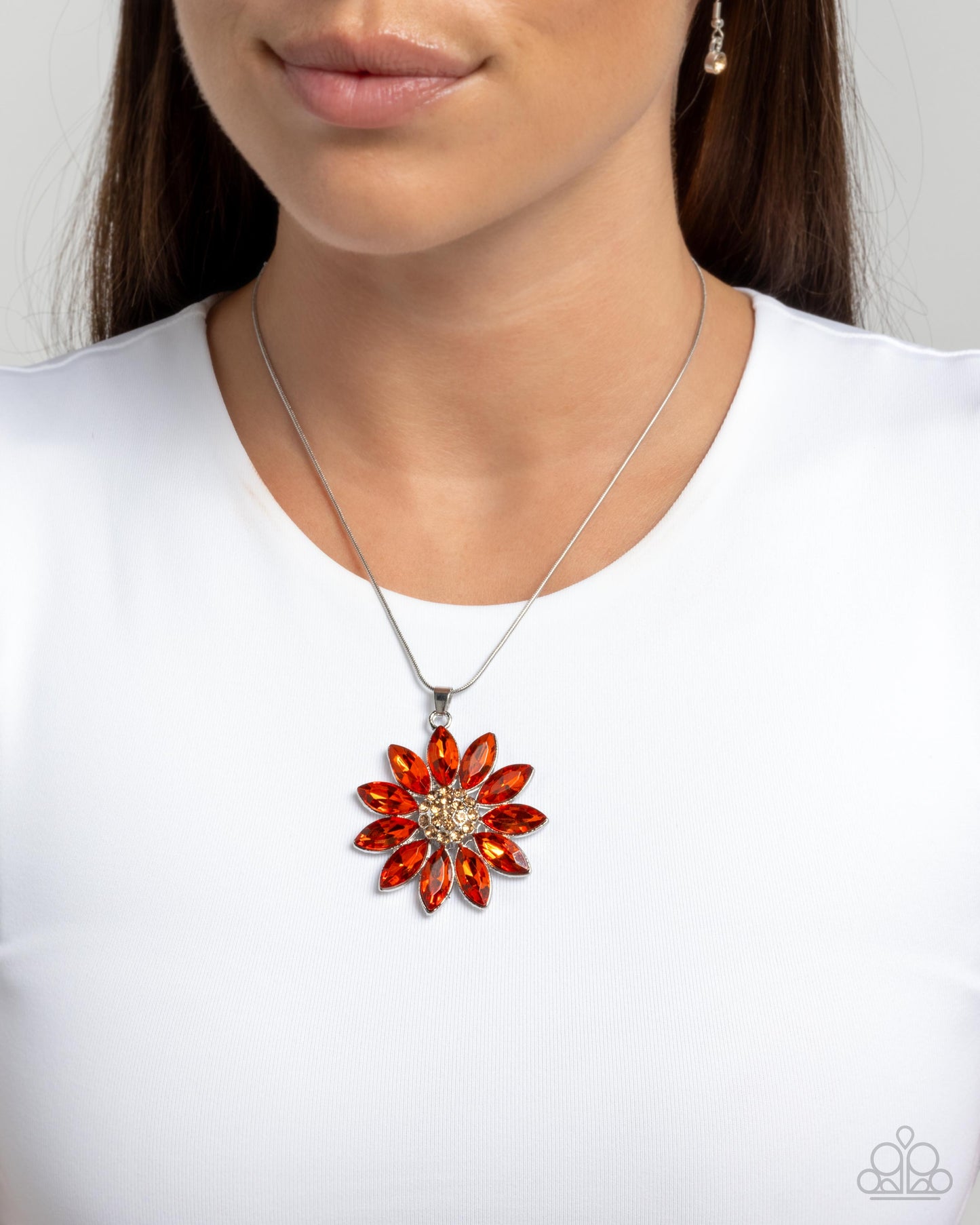 New Releases 10/5 Fortunate Floral - Orange Necklace