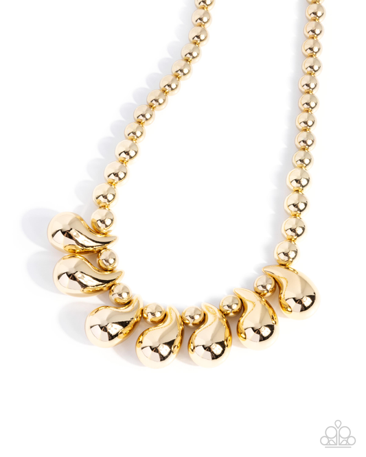 New Releases 11/11 Raindrop Rebel - Gold Necklace