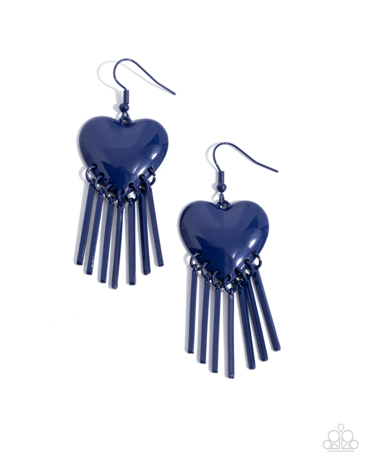 New Releases 1/7 Flirty Fringe - Blue Earrings