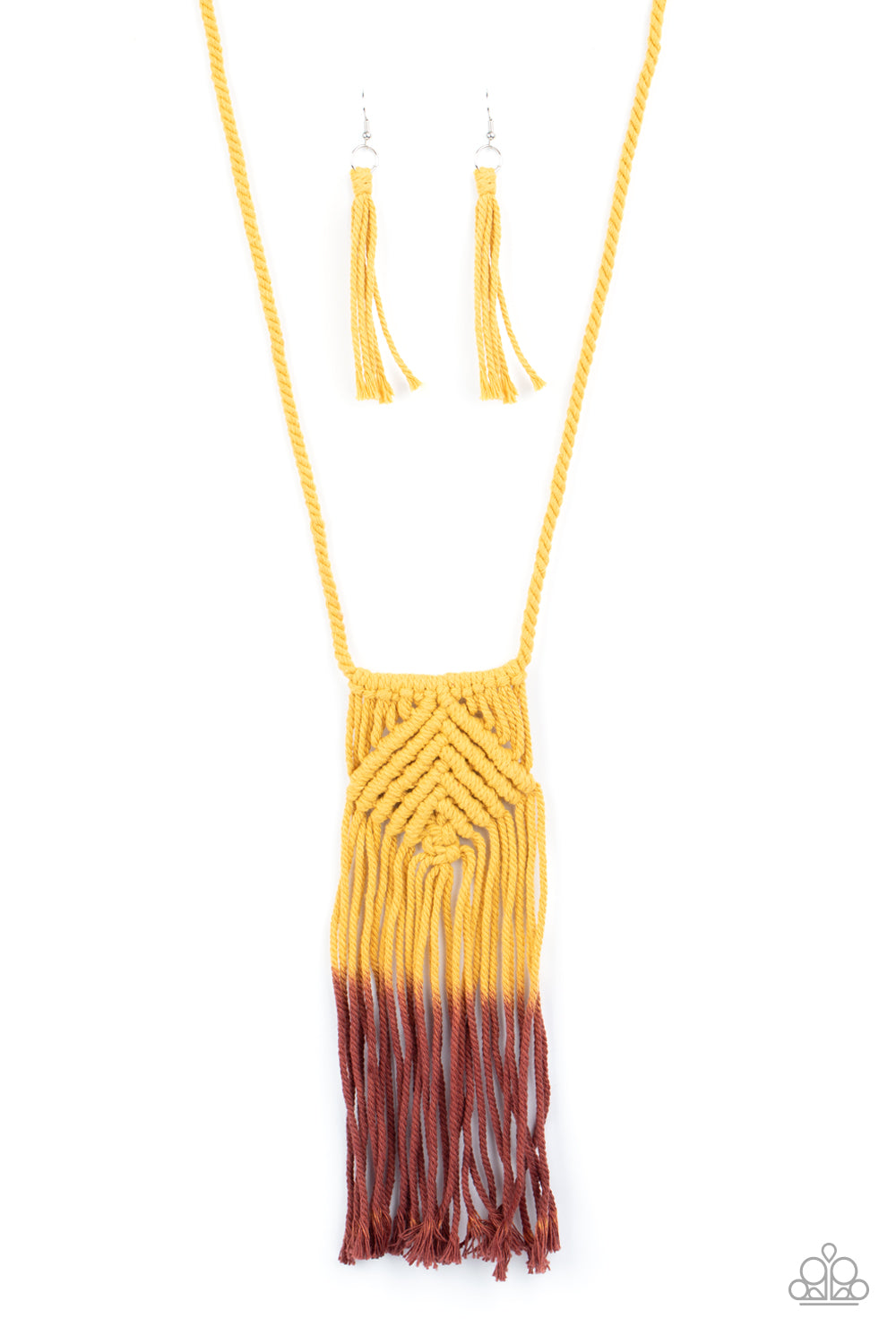 Paparazzi  Look At Macrame Now - Yellow Paparazzi Accessories