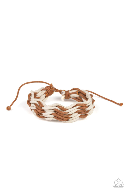 Paparazzi WEAVE High and Dry - Brown BRACELET