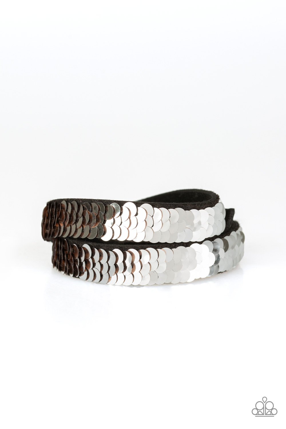 UNDER THE SEQUIN SILVER WRAP BRACELET