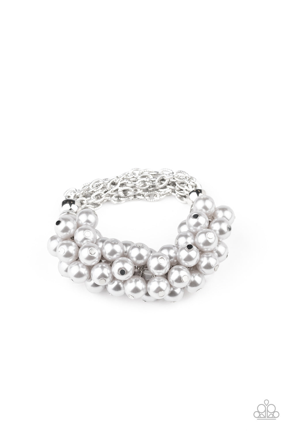 Up Class Clash - Silver Pearl Bracelet