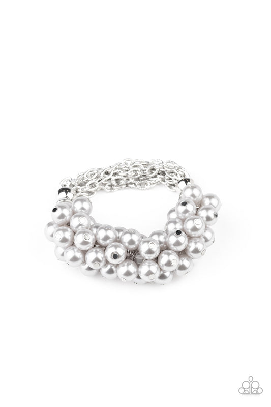 Up Class Clash - Silver Pearl Bracelet