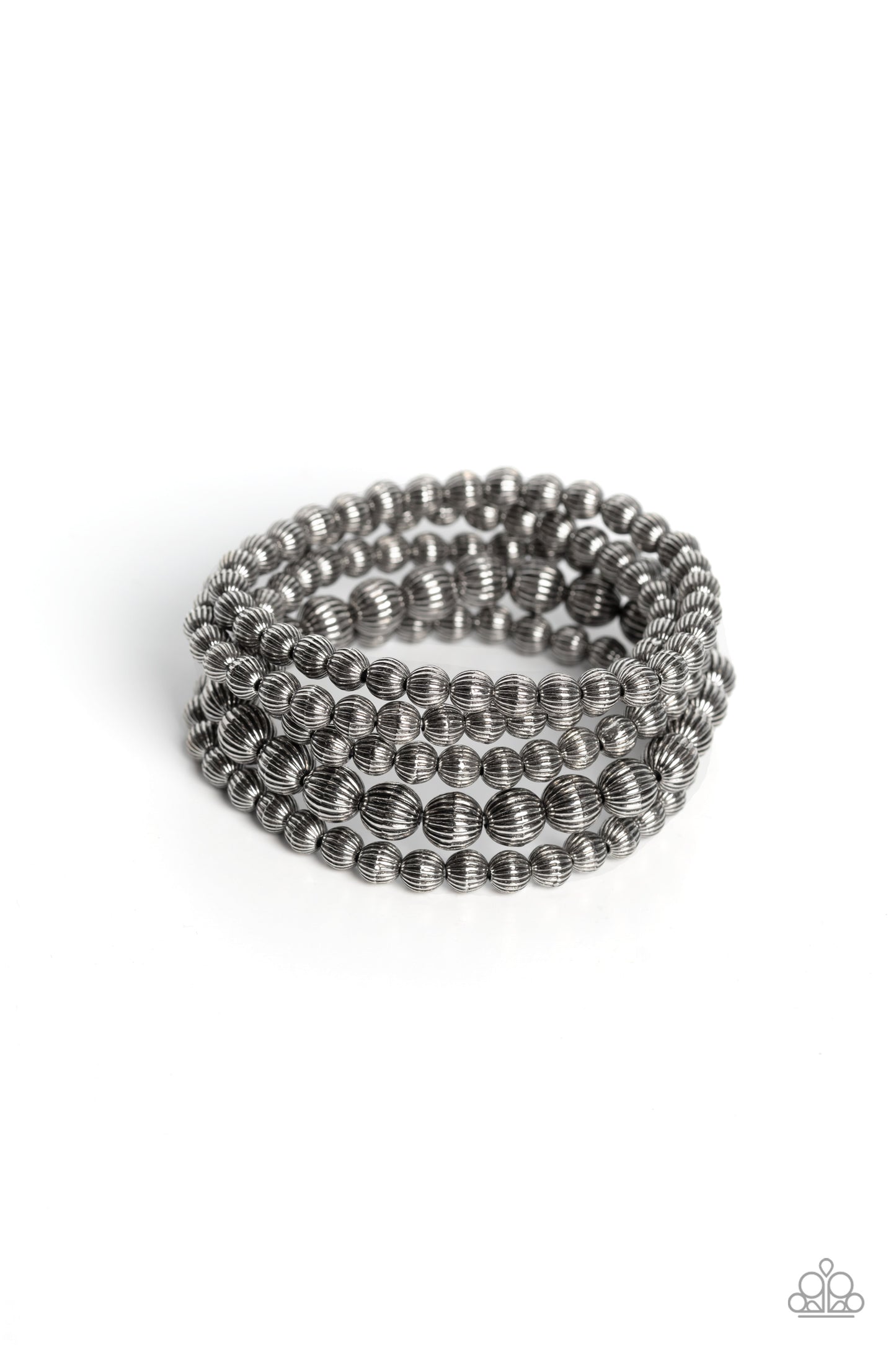 PAPARAZZI Sonoran Stripes - Silver Bracelet