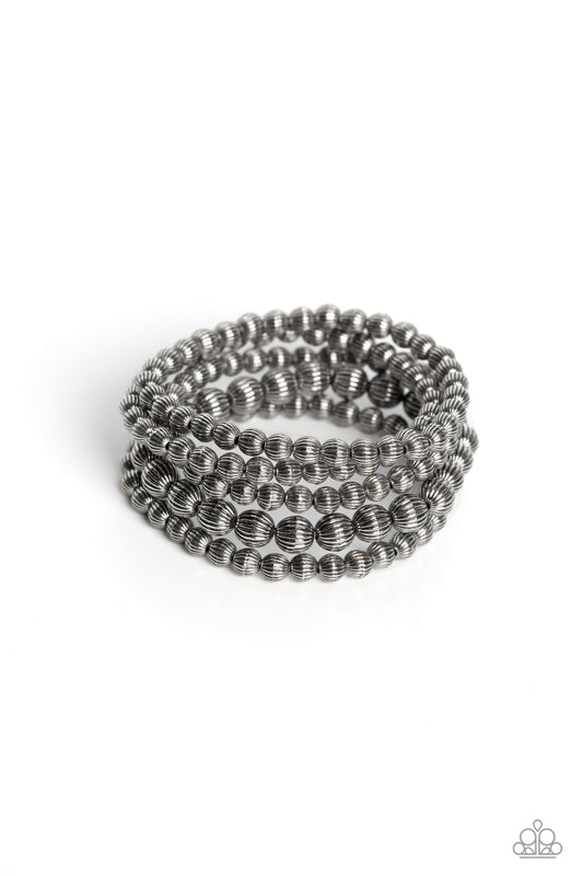 PAPARAZZI Sonoran Stripes - Silver Bracelet