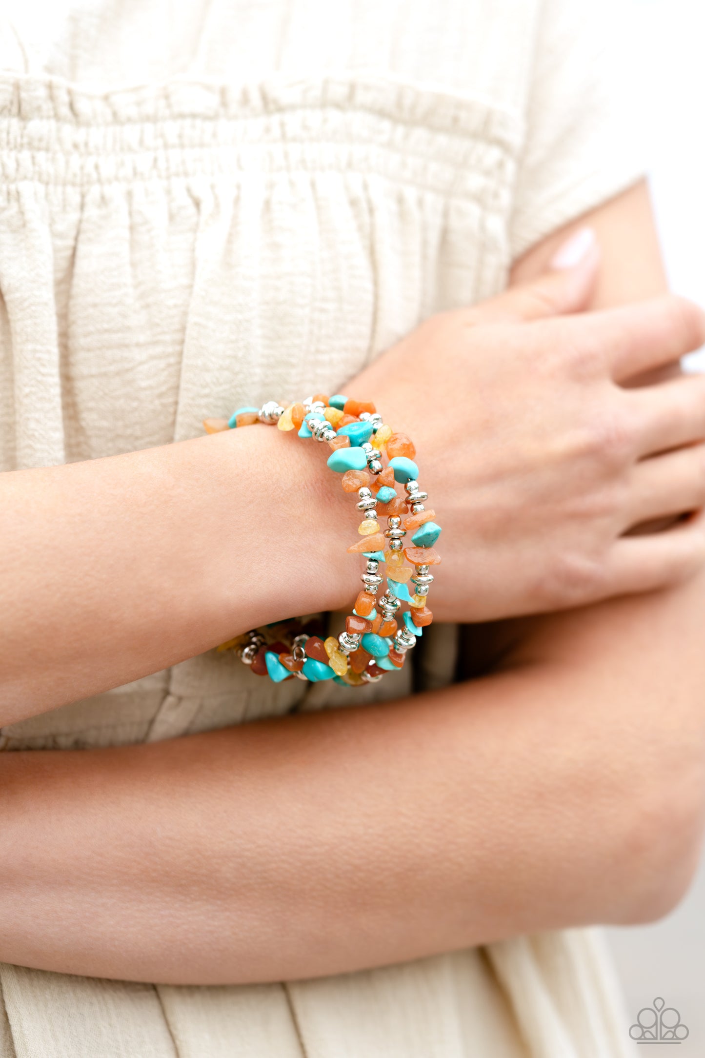 New Releases 7/26 Stacking Stones - Orange Bracelet