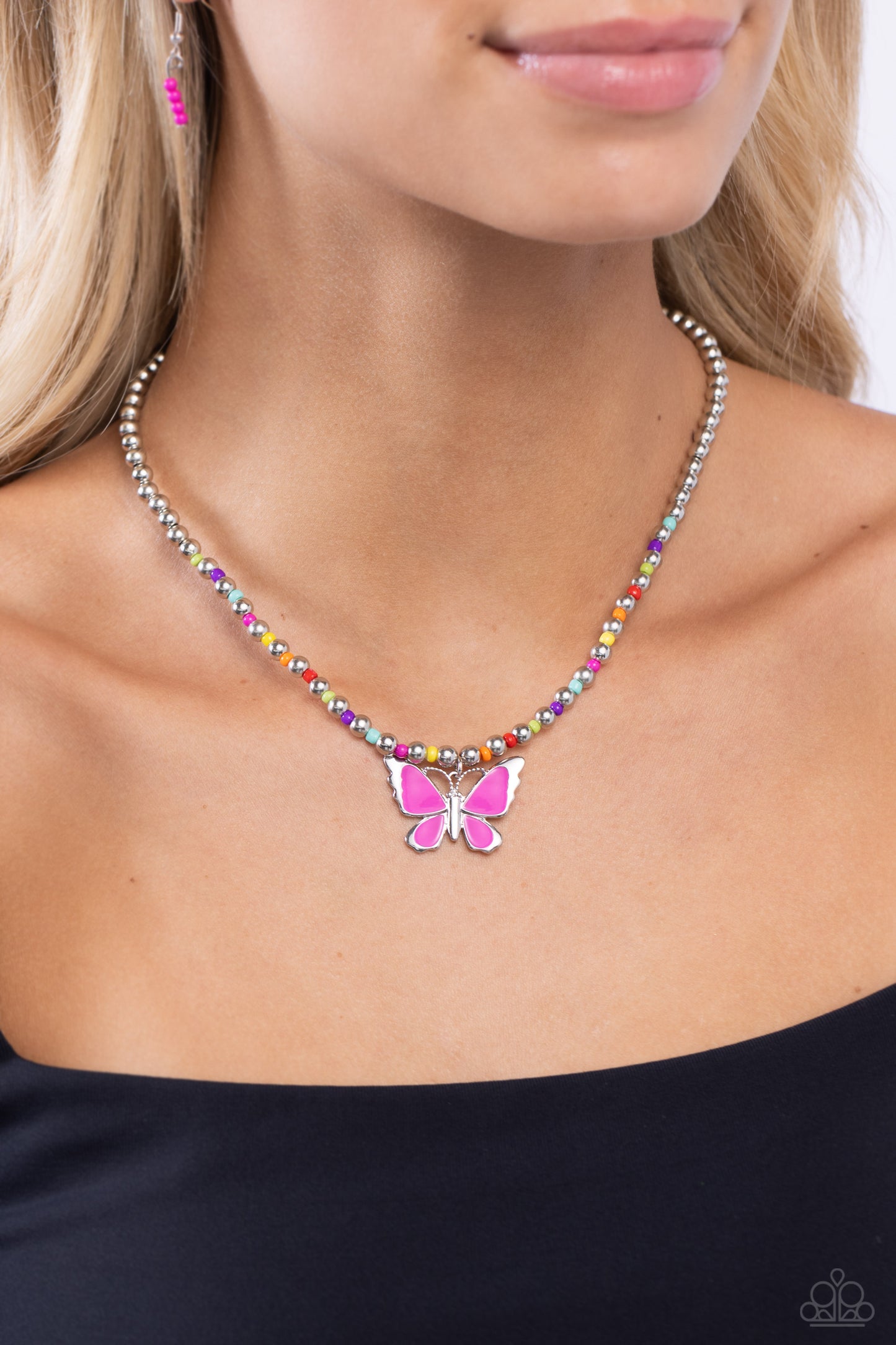 New Releases 2/13 Vibrant Flutter - Multi Necklace