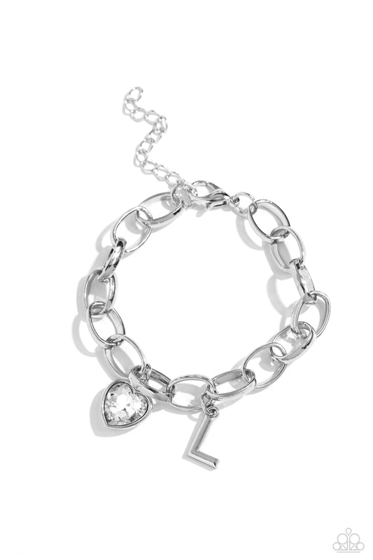 New Releases 11/23 Guess Now Its INITIAL - White - L Bracelet