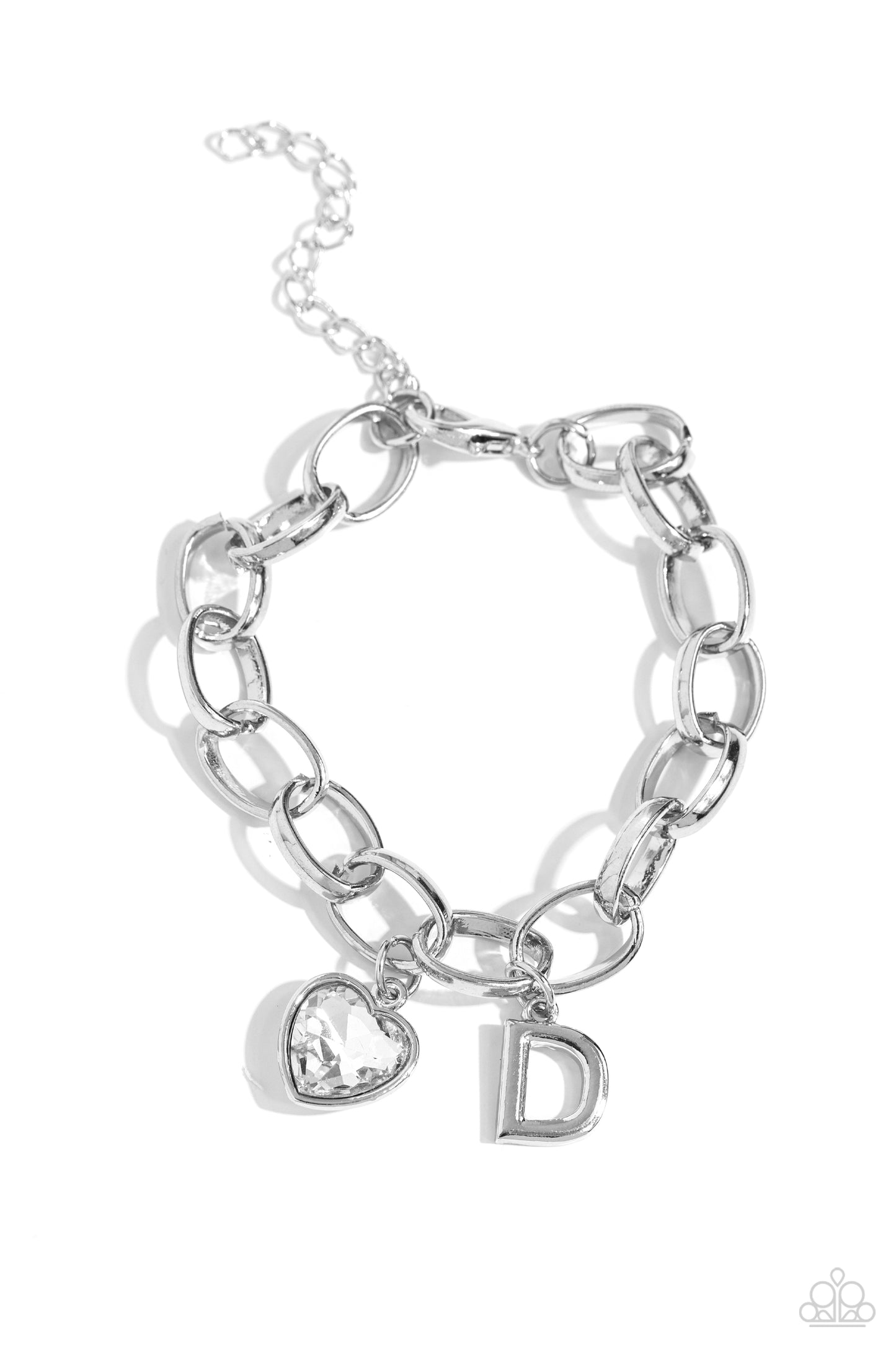 New Releases 11/23 Guess Now Its INITIAL - White - D Bracelet