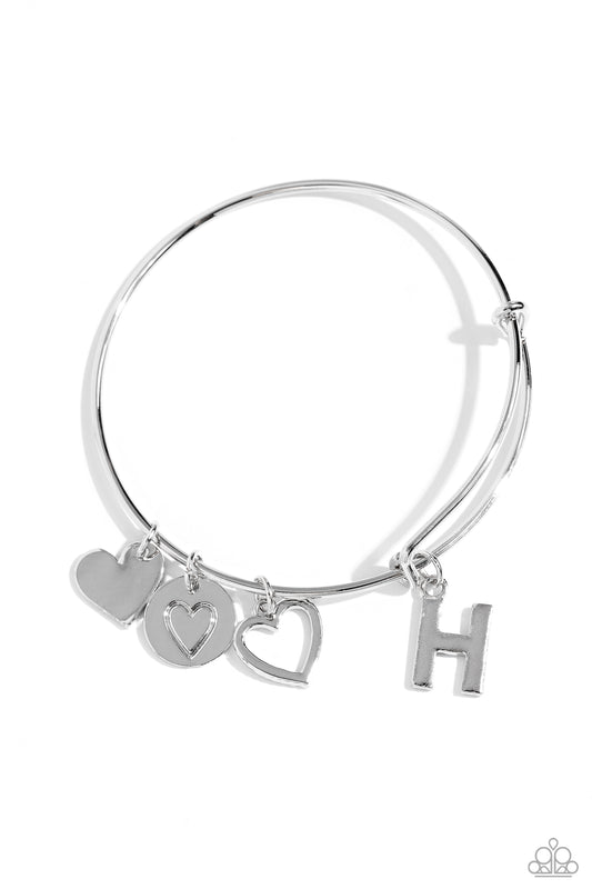 New Releases 1/18 Making It INITIAL - Silver - H Bracelet