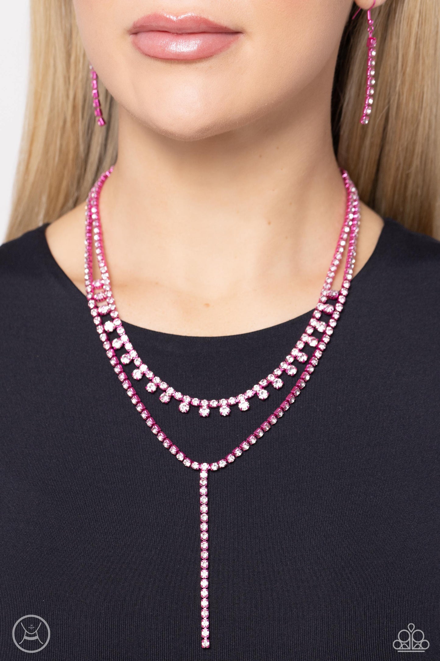 New Releases 2/8 Champagne Night - Pink Choker Necklace