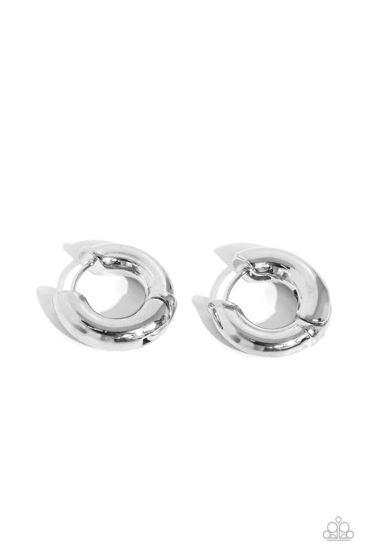 New Releases 2/15 Textured Theme - Silver Hoop Earrings