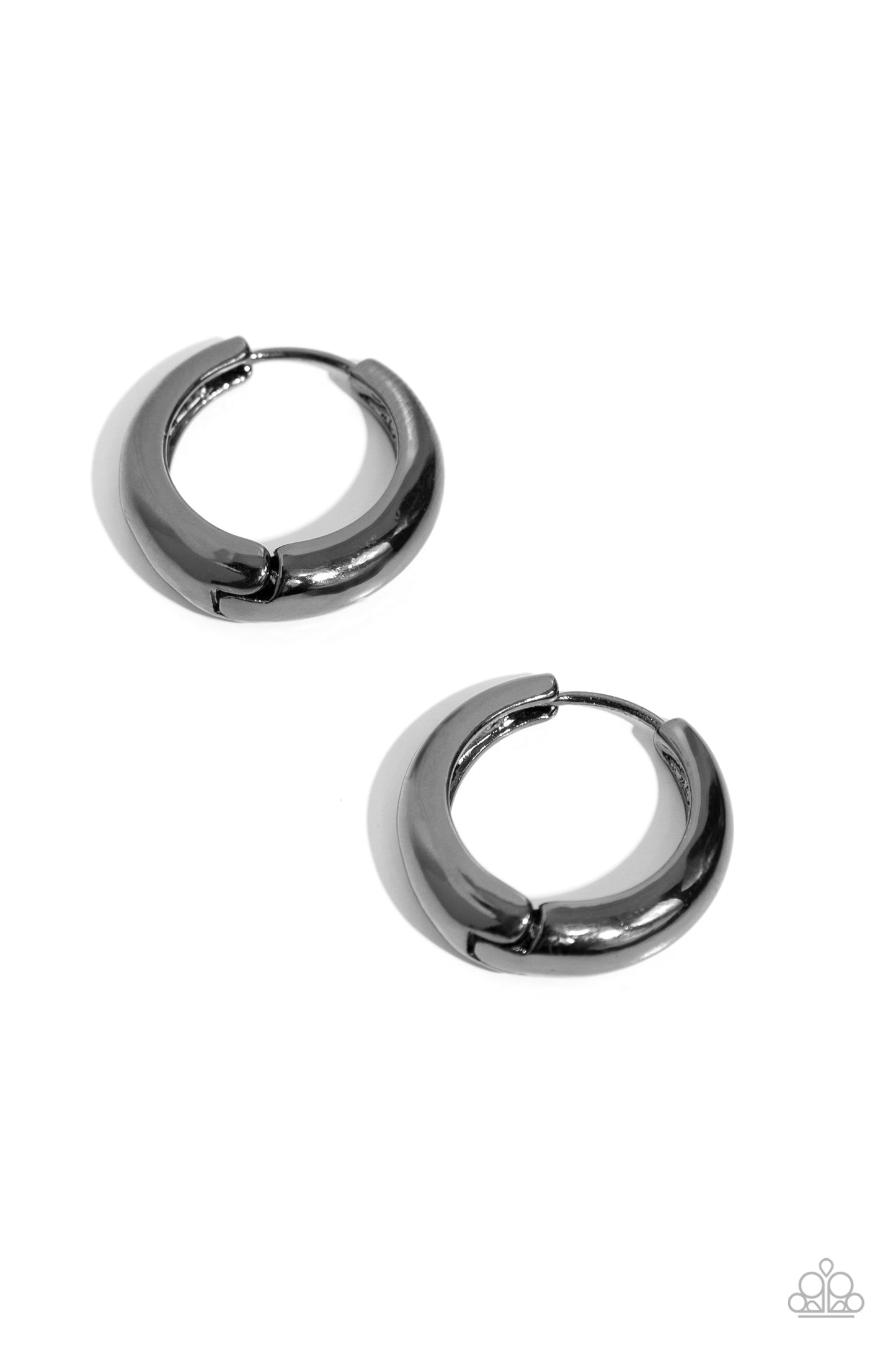 New Releases 2/26 Streamlined Status - Black Hoop Earrings