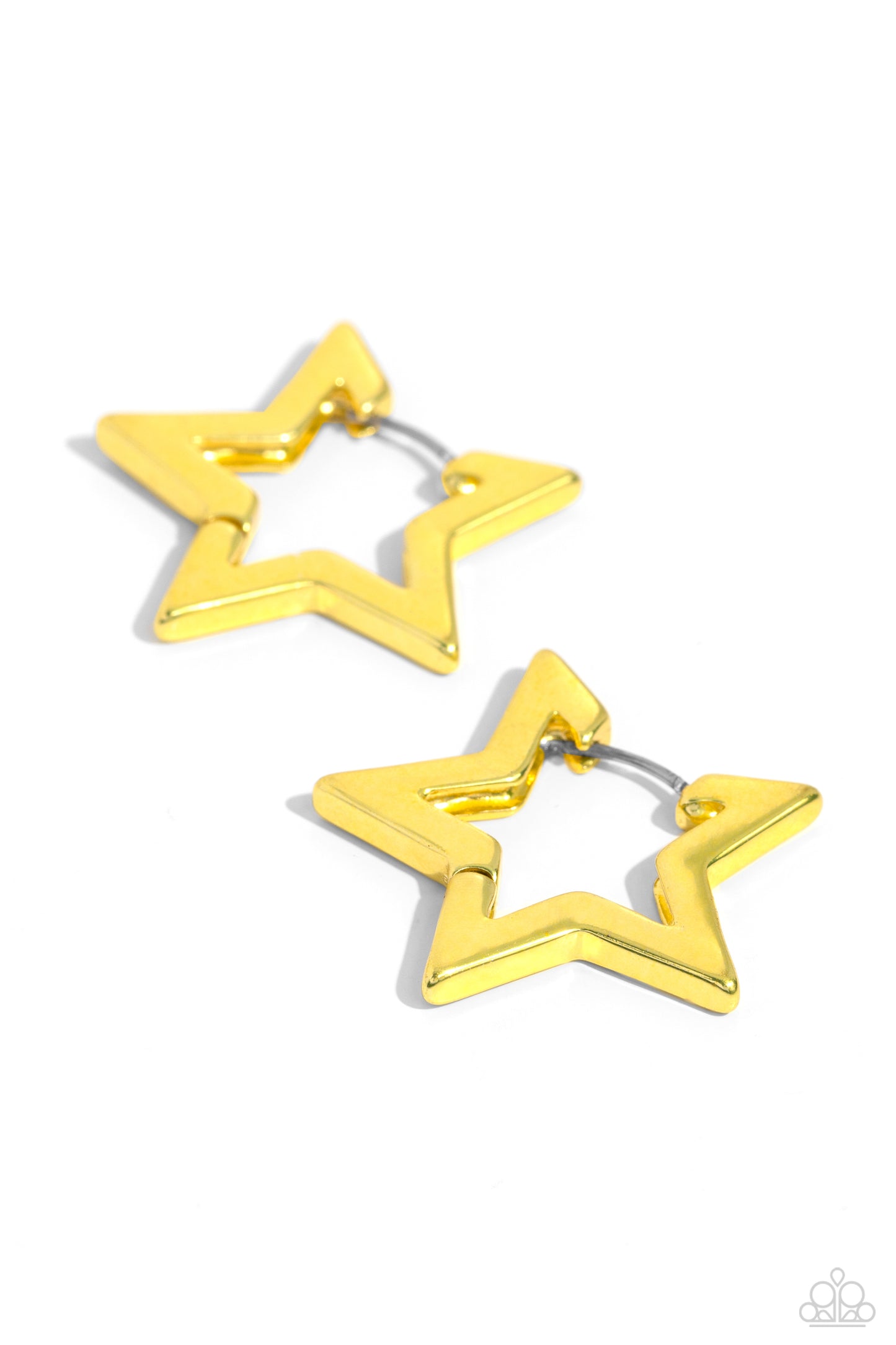 In A Galaxy STAR, STAR Away - Yellow Hoop Earrings