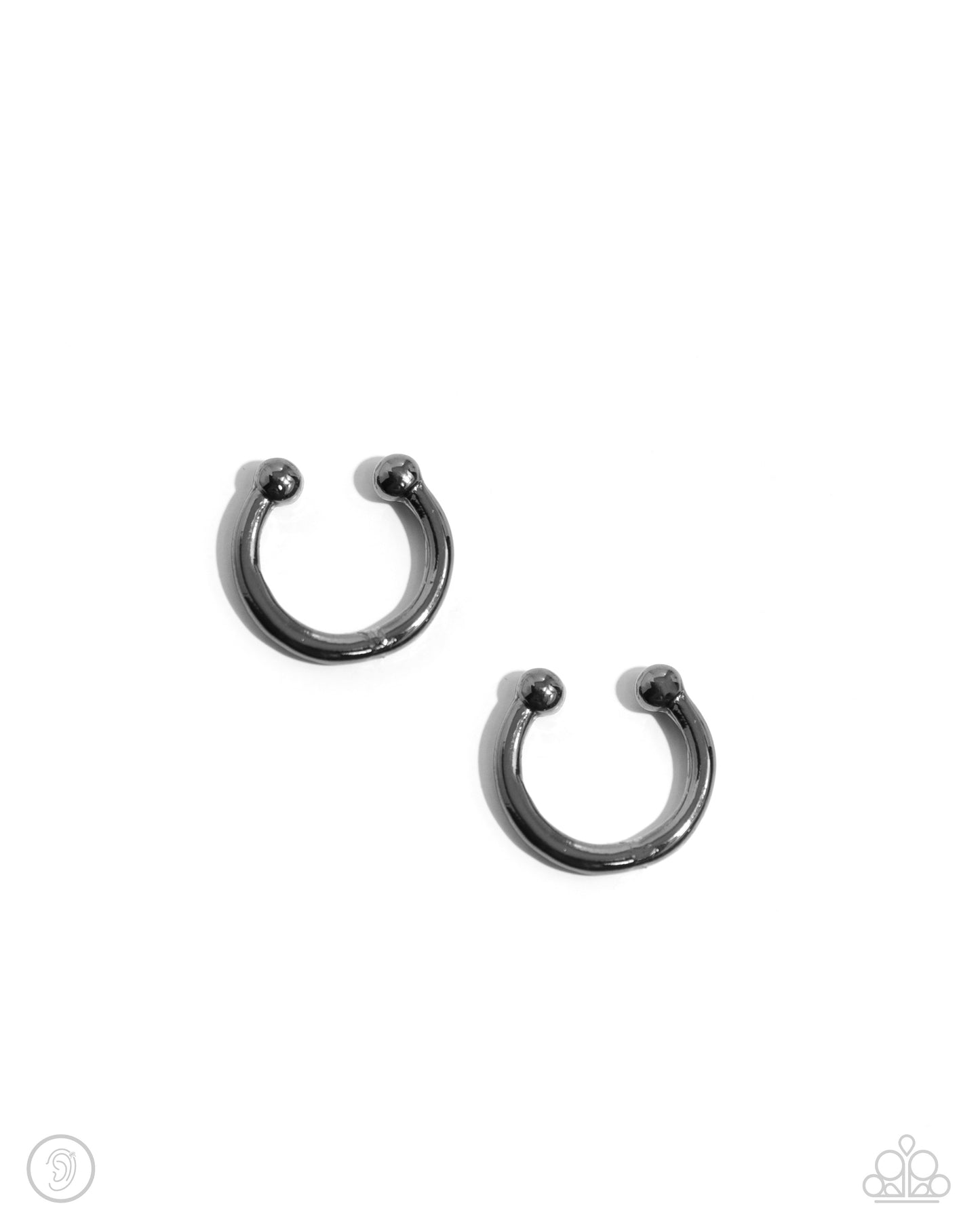 New Releases 2/20 Barbell Beauty - Black Cuff Earrings