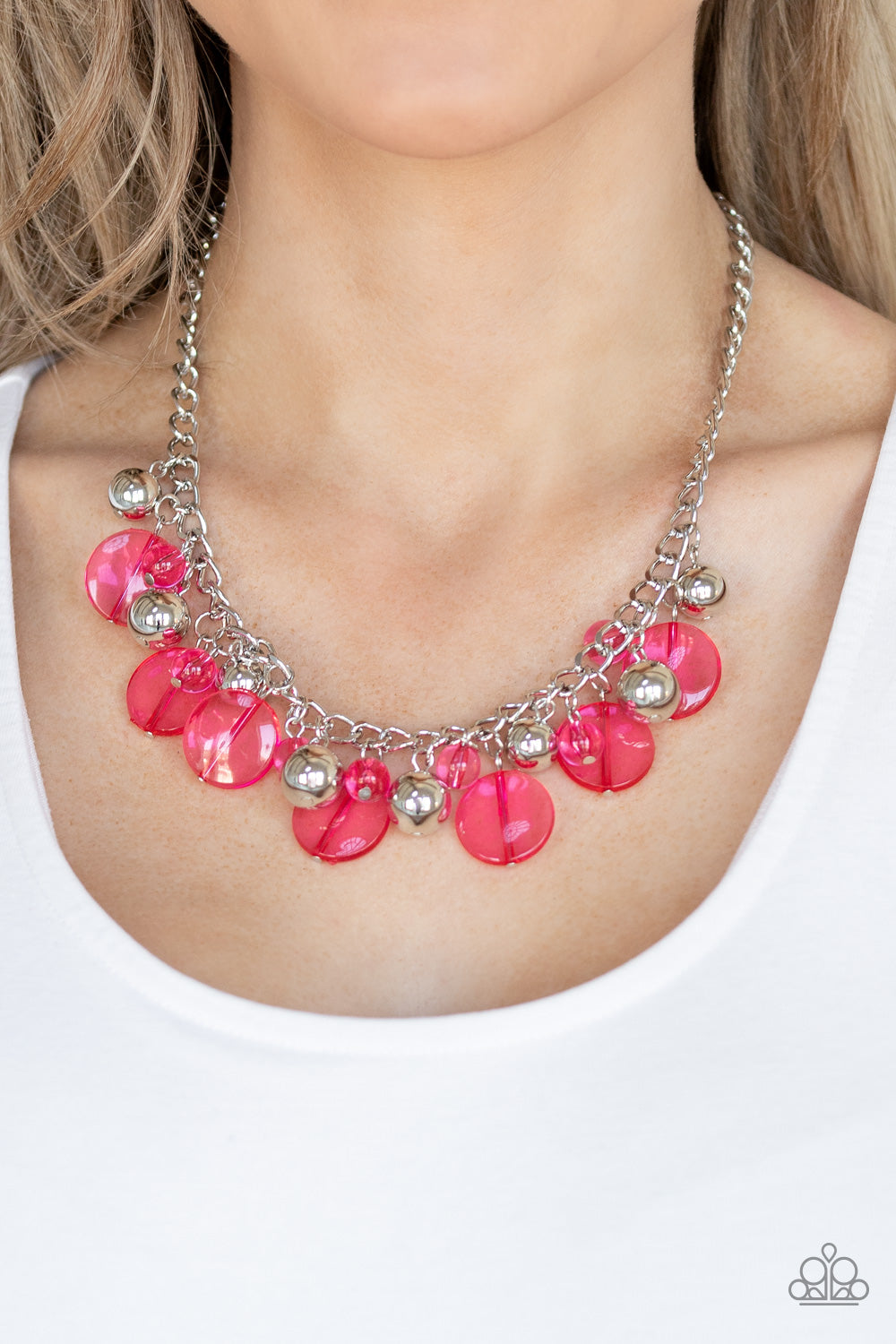 Gossip Glam - Pink Necklace Paparazzi